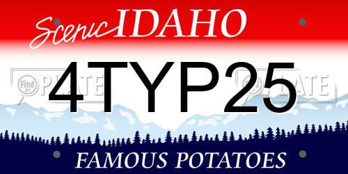 4TYP25 Idaho License Plate