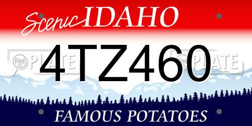4TZ460 Idaho License Plate