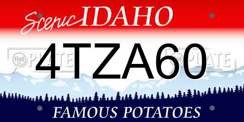4TZA60 Idaho License Plate
