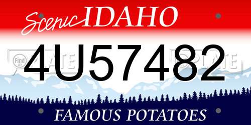 4U57482 Idaho License Plate