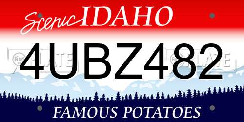 4UBZ482 Idaho License Plate