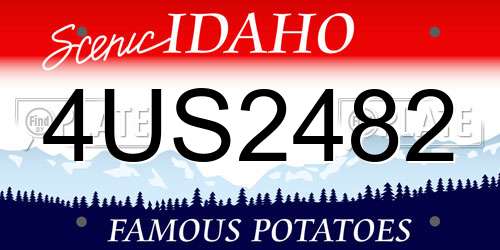 4US2482 Idaho License Plate
