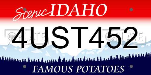 4UST452 Idaho License Plate