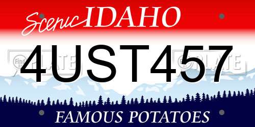 4UST457 Idaho License Plate