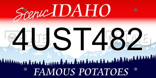 4UST482 Idaho License Plate