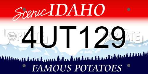 4UT129 Idaho License Plate