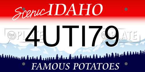 4UTI79 Idaho License Plate