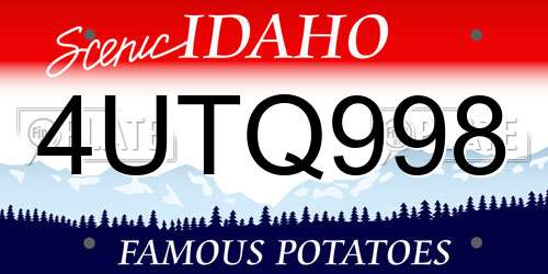 4UTQ998 Idaho License Plate
