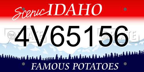 4V65156 Idaho License Plate