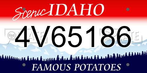 4V65186 Idaho License Plate
