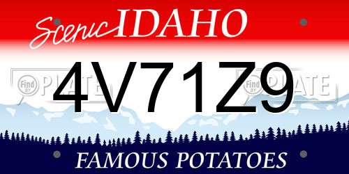 4V71Z9 Idaho License Plate