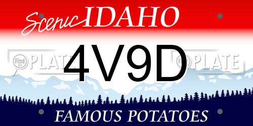 4V9D Idaho License Plate
