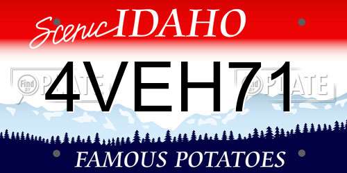 4VEH71 Idaho License Plate