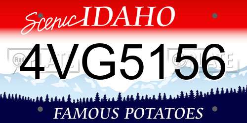 4VG5156 Idaho License Plate