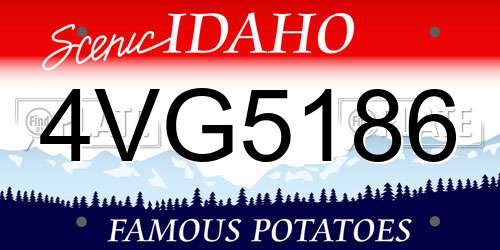 4VG5186 Idaho License Plate