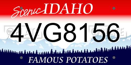 4VG8156 Idaho License Plate