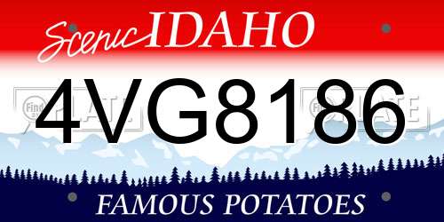 4VG8186 Idaho License Plate