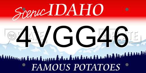 4VGG46 Idaho License Plate
