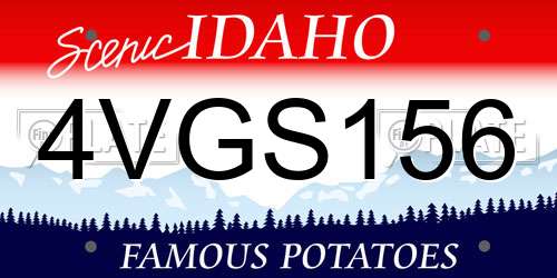 4VGS156 Idaho License Plate
