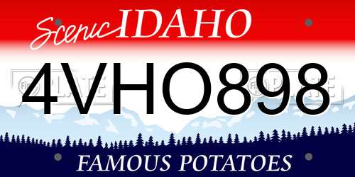 4VHO898 Idaho License Plate