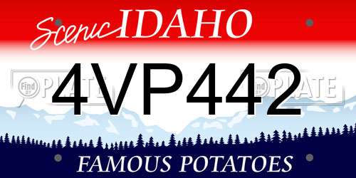 4VP442 Idaho License Plate
