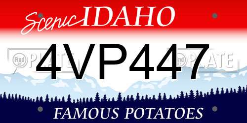 4VP447 Idaho License Plate