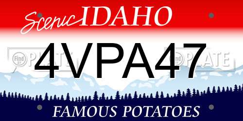 4VPA47 Idaho License Plate