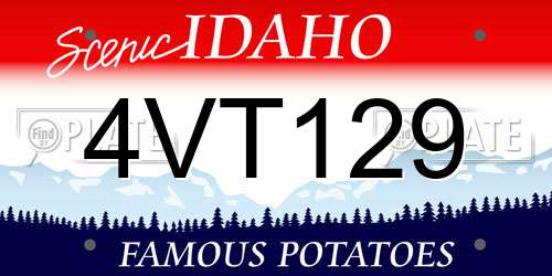 4VT129 Idaho License Plate