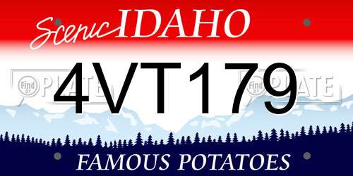 4VT179 Idaho License Plate