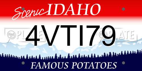 4VTI79 Idaho License Plate