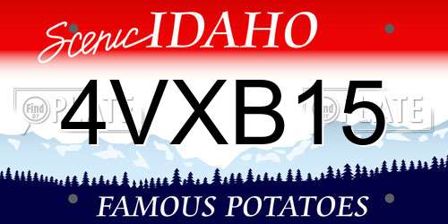 4VXB15 Idaho License Plate