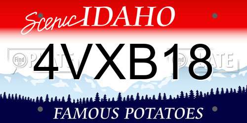 4VXB18 Idaho License Plate