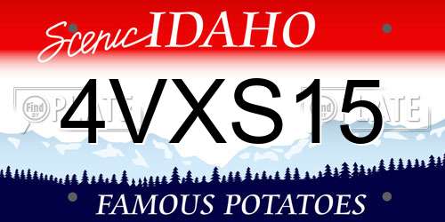 4VXS15 Idaho License Plate