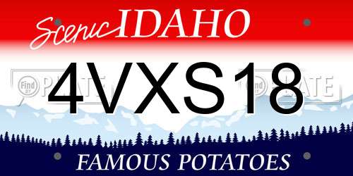 4VXS18 Idaho License Plate