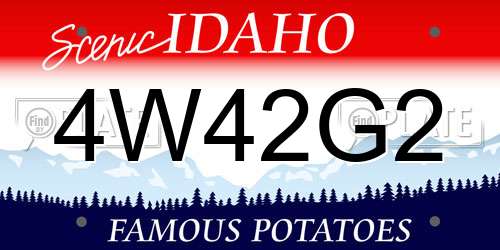 4W42G2 Idaho License Plate