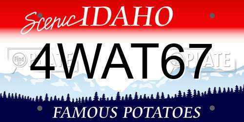 4WAT67 Idaho License Plate