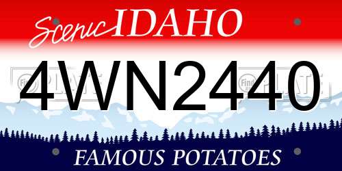 4WN2440 Idaho License Plate