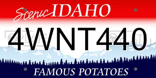 4WNT440 Idaho License Plate