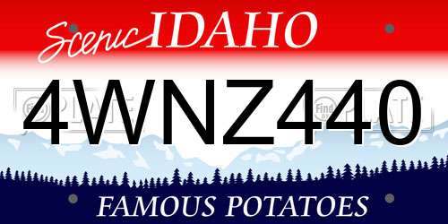4WNZ440 Idaho License Plate