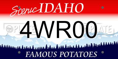 4WR00 Idaho License Plate