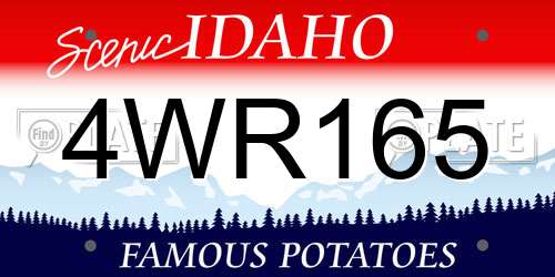 4WR165 Idaho License Plate