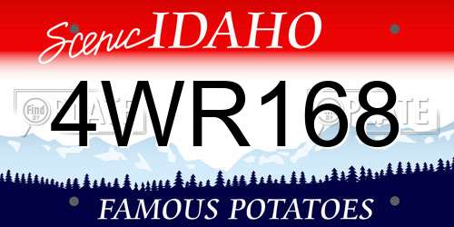 4WR168 Idaho License Plate