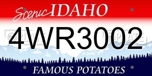 4WR3002 Idaho License Plate
