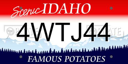 4WTJ44 Idaho License Plate