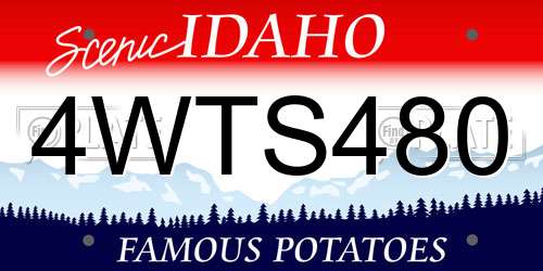 4WTS480 Idaho License Plate