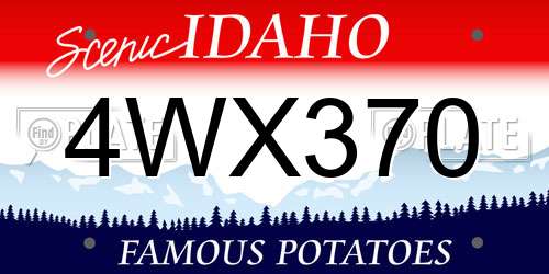 4WX370 Idaho License Plate