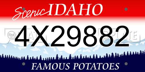 4X29882 Idaho License Plate