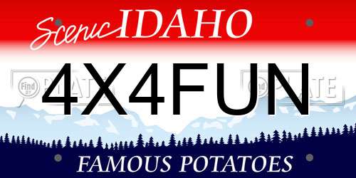 4X4FUN Idaho License Plate