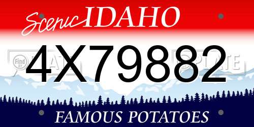 4X79882 Idaho License Plate