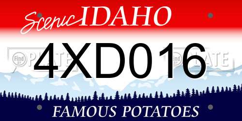 4XD016 Idaho License Plate
